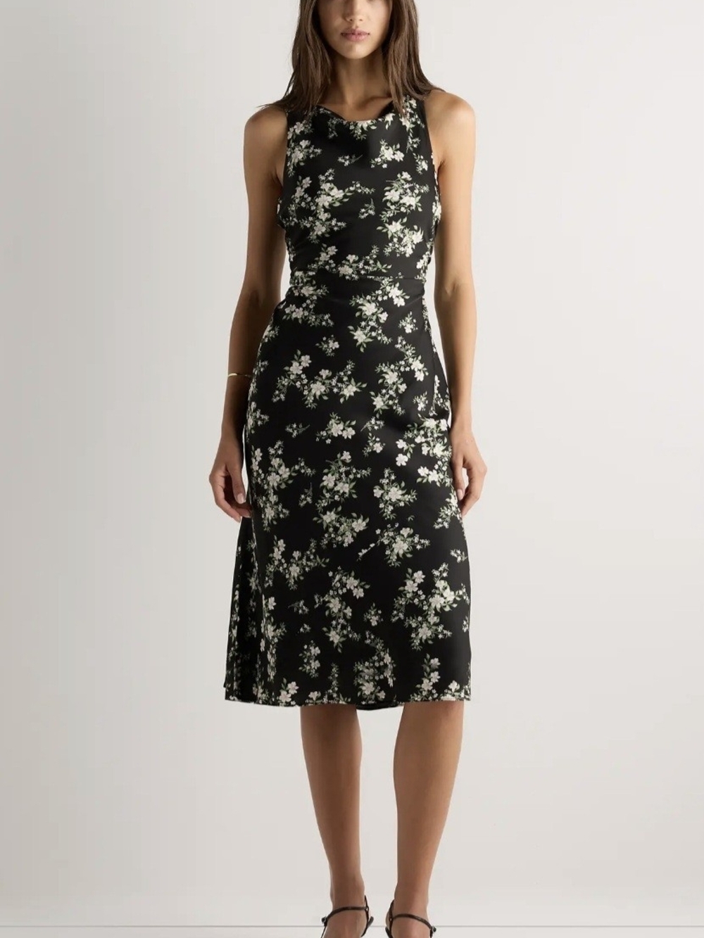 NWT QUINCE LIMITED EDITION Washable Stretch Silk High Neck Midi Size Small